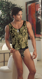 Camouflage Tank Top and G-String.